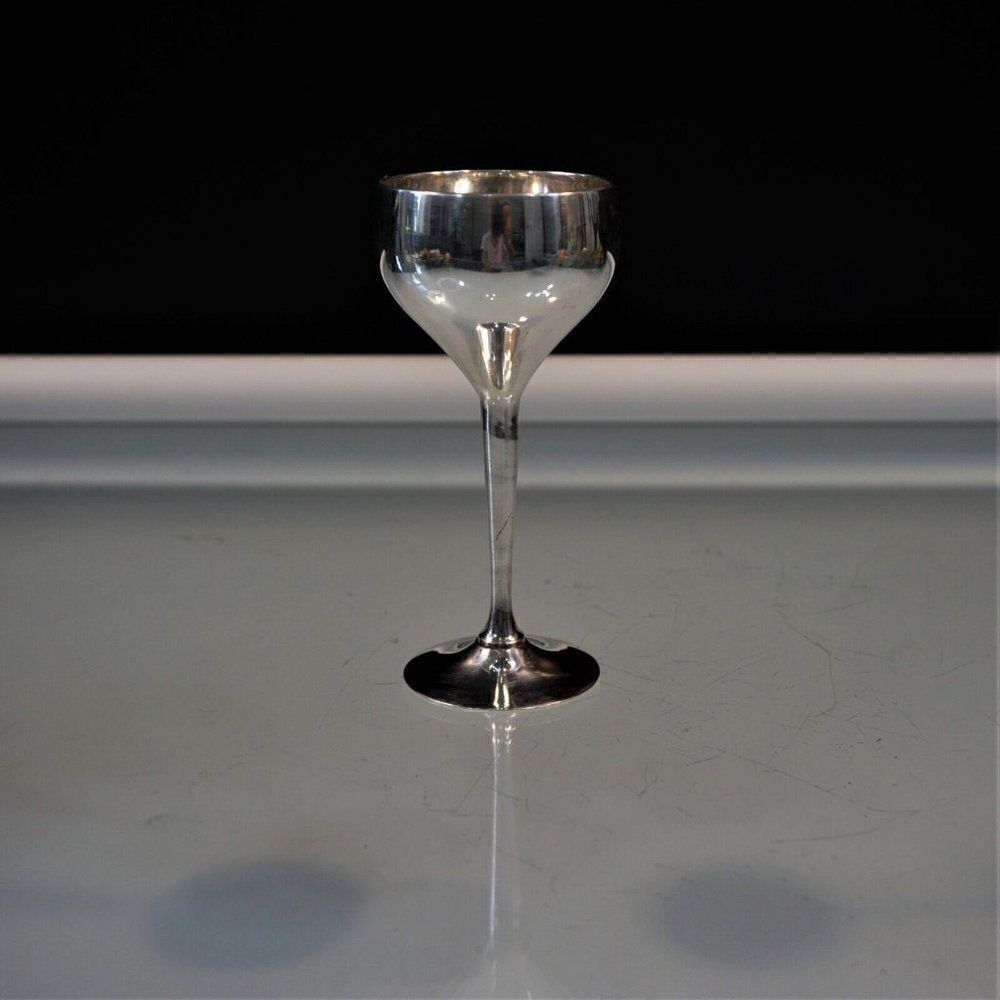 Vintage Cordial Cup Silverplated Liqueurs Glass 5"
